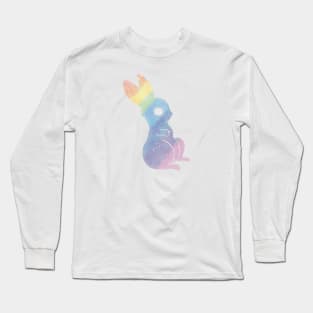 Rainbow magic bunny of the galaxy Long Sleeve T-Shirt